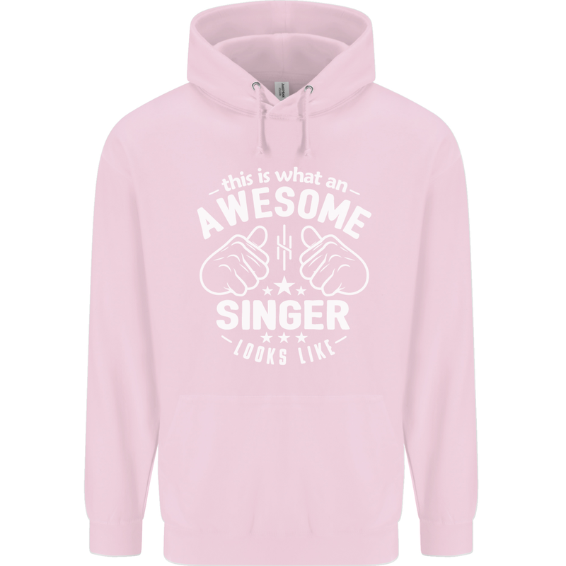 This Is What an Awesome Singer Looks Like Mens 80% Cotton Hoodie Light Pink