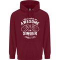This Is What an Awesome Singer Looks Like Mens 80% Cotton Hoodie Maroon