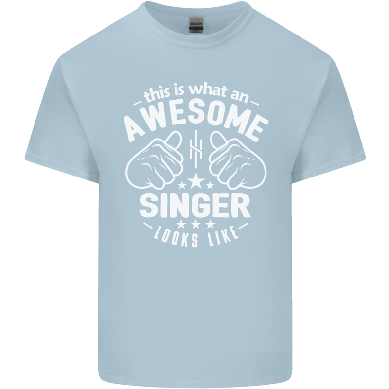 This Is What an Awesome Singer Looks Like Mens Cotton T-Shirt Tee Top Light Blue