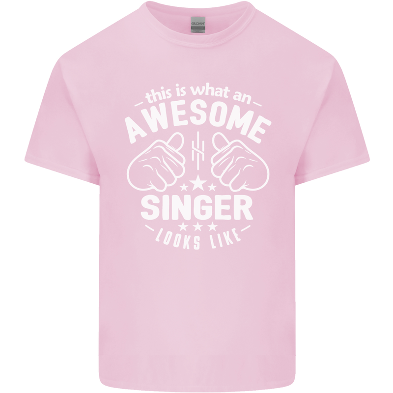 This Is What an Awesome Singer Looks Like Mens Cotton T-Shirt Tee Top Light Pink