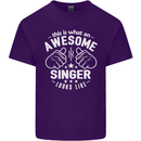 This Is What an Awesome Singer Looks Like Mens Cotton T-Shirt Tee Top Purple