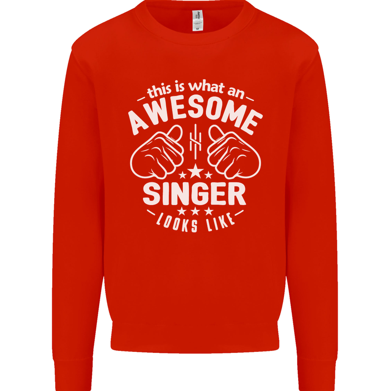 This Is What an Awesome Singer Looks Like Mens Sweatshirt Jumper Bright Red