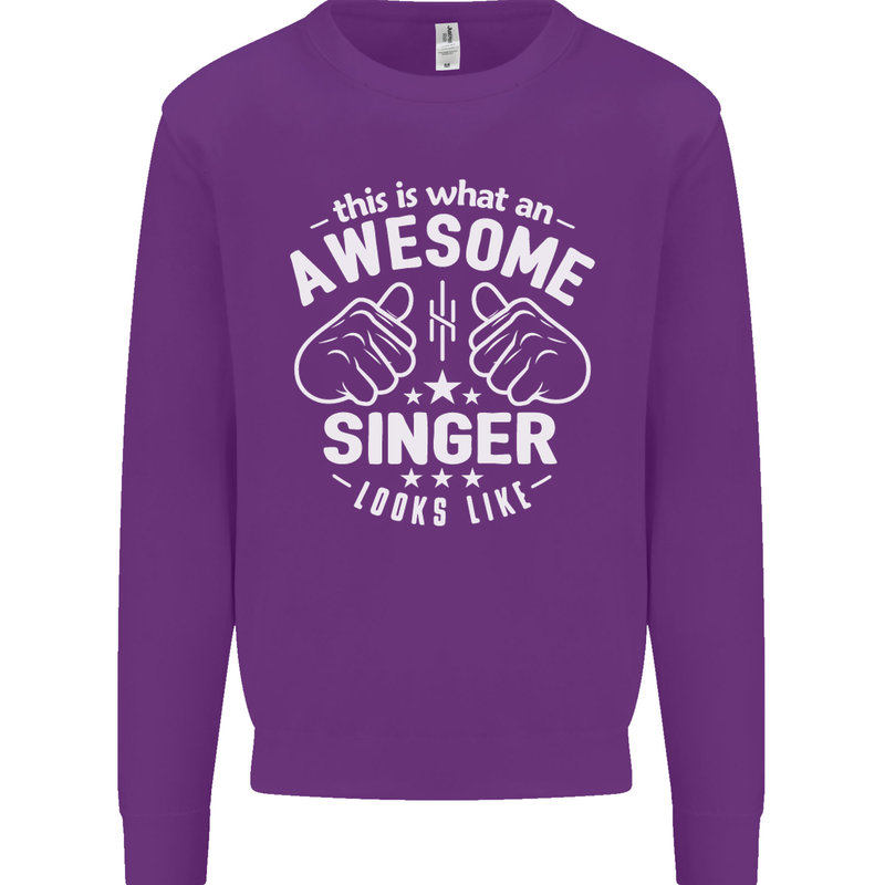 This Is What an Awesome Singer Looks Like Mens Sweatshirt Jumper Purple