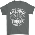 This Is What an Awesome Singer Looks Like Mens T-Shirt Cotton Gildan Charcoal