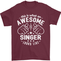 This Is What an Awesome Singer Looks Like Mens T-Shirt Cotton Gildan Maroon