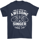 This Is What an Awesome Singer Looks Like Mens T-Shirt Cotton Gildan Navy Blue