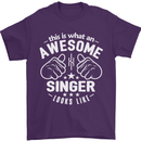 This Is What an Awesome Singer Looks Like Mens T-Shirt Cotton Gildan Purple