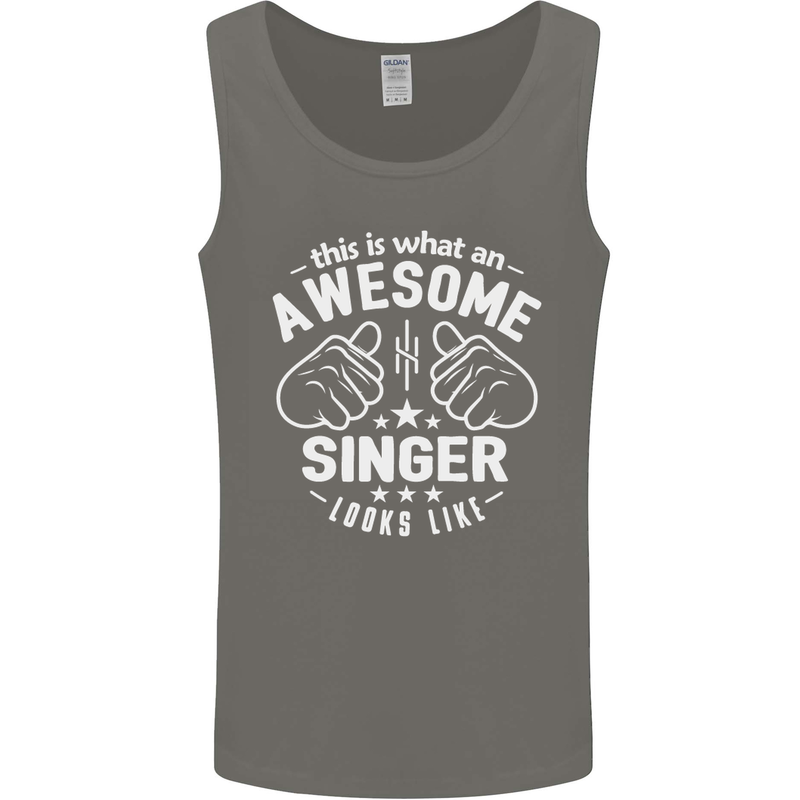 This Is What an Awesome Singer Looks Like Mens Vest Tank Top Charcoal