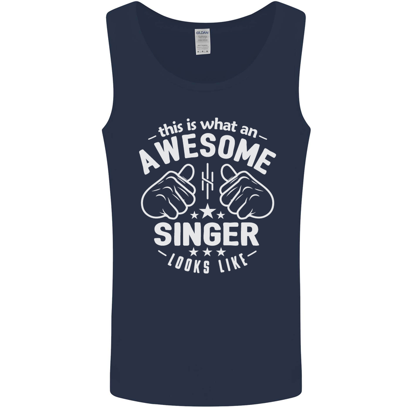This Is What an Awesome Singer Looks Like Mens Vest Tank Top Navy Blue