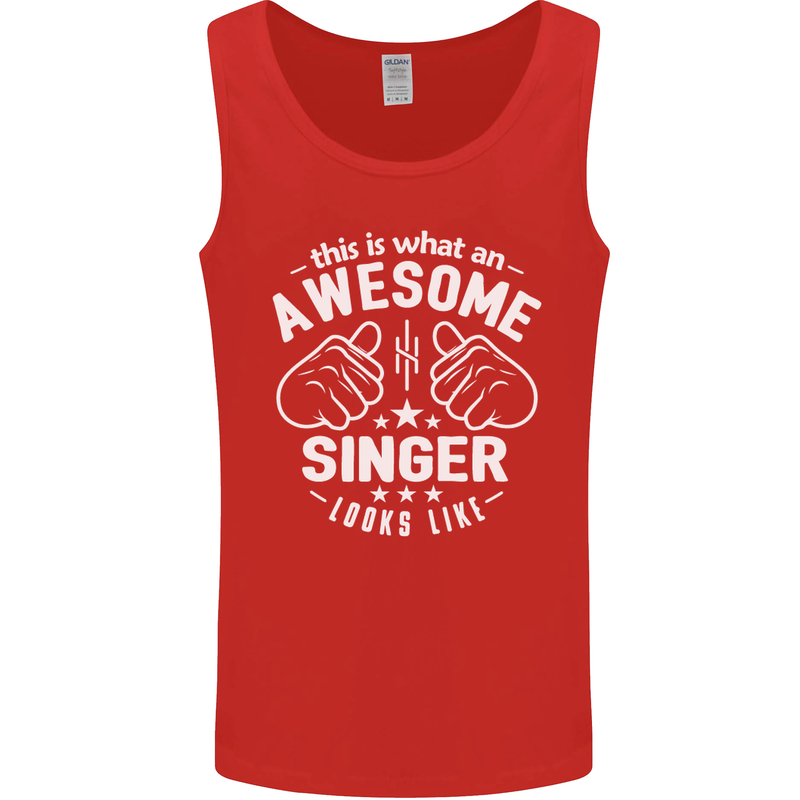 This Is What an Awesome Singer Looks Like Mens Vest Tank Top Red