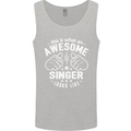 This Is What an Awesome Singer Looks Like Mens Vest Tank Top Sports Grey
