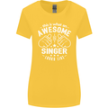 This Is What an Awesome Singer Looks Like Womens Wider Cut T-Shirt Yellow