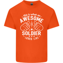 This Is What an Awesome Soldier Looks Like Mens Cotton T-Shirt Tee Top Orange