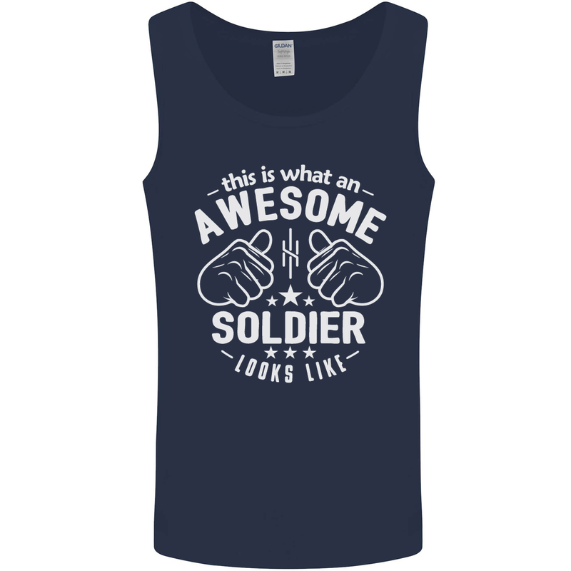 This Is What an Awesome Soldier Looks Like Mens Vest Tank Top Navy Blue