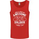 This Is What an Awesome Soldier Looks Like Mens Vest Tank Top Red