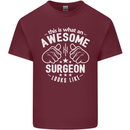 This Is What an Awesome Surgeon Looks Like Mens Cotton T-Shirt Tee Top Maroon