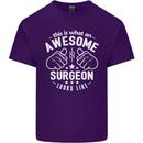 This Is What an Awesome Surgeon Looks Like Mens Cotton T-Shirt Tee Top Purple