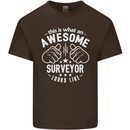 This Is What an Awesome Surveyor Looks Like Mens Cotton T-Shirt Tee Top Dark Chocolate