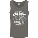 This Is What an Awesome Surveyor Looks Like Mens Vest Tank Top Charcoal