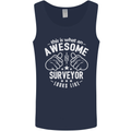 This Is What an Awesome Surveyor Looks Like Mens Vest Tank Top Navy Blue
