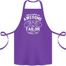 This Is What an Awesome Tailor Looks Like Cotton Apron 100% Organic Purple