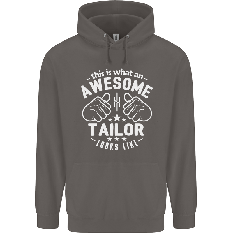 This Is What an Awesome Tailor Looks Like Mens 80% Cotton Hoodie Charcoal