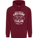 This Is What an Awesome Tailor Looks Like Mens 80% Cotton Hoodie Maroon