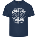 This Is What an Awesome Tailor Looks Like Mens Cotton T-Shirt Tee Top Navy Blue
