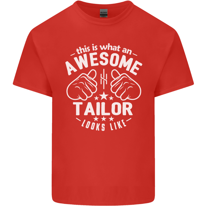 This Is What an Awesome Tailor Looks Like Mens Cotton T-Shirt Tee Top Red