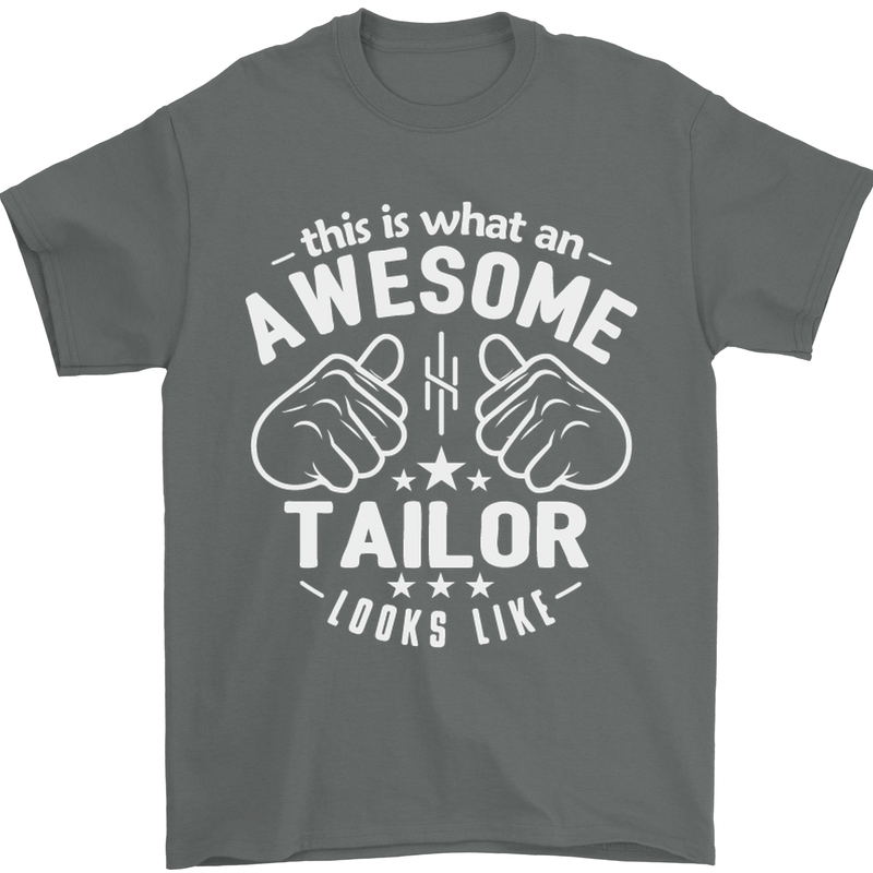 This Is What an Awesome Tailor Looks Like Mens T-Shirt Cotton Gildan Charcoal