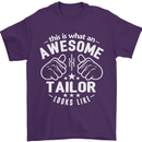 This Is What an Awesome Tailor Looks Like Mens T-Shirt Cotton Gildan Purple