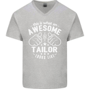 This Is What an Awesome Tailor Looks Like Mens V-Neck Cotton T-Shirt Sports Grey
