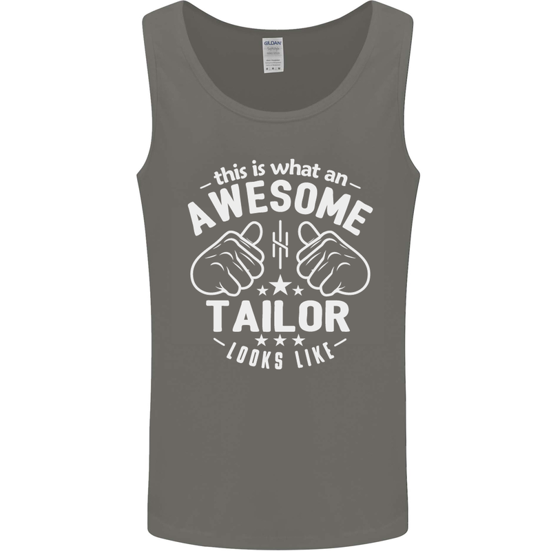 This Is What an Awesome Tailor Looks Like Mens Vest Tank Top Charcoal
