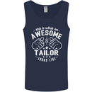 This Is What an Awesome Tailor Looks Like Mens Vest Tank Top Navy Blue