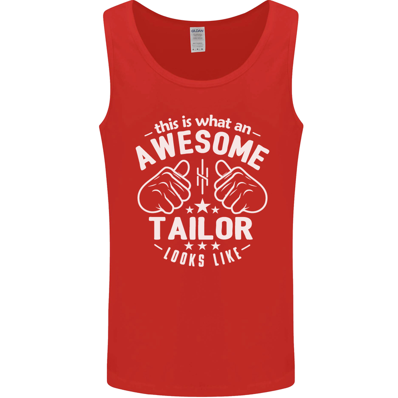 This Is What an Awesome Tailor Looks Like Mens Vest Tank Top Red