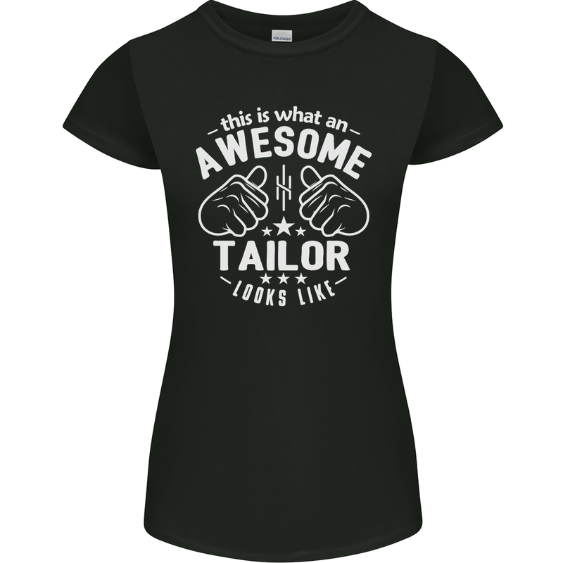 This Is What an Awesome Tailor Looks Like Womens Petite Cut T-Shirt Black