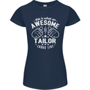 This Is What an Awesome Tailor Looks Like Womens Petite Cut T-Shirt Navy Blue
