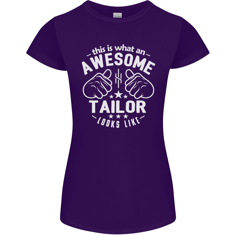 This Is What an Awesome Tailor Looks Like Womens Petite Cut T-Shirt Purple