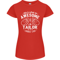 This Is What an Awesome Tailor Looks Like Womens Petite Cut T-Shirt Red
