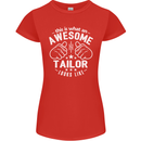 This Is What an Awesome Tailor Looks Like Womens Petite Cut T-Shirt Red
