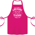 This Is What an Awesome Teacher Looks Like Cotton Apron 100% Organic Pink