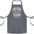 This Is What an Awesome Teacher Looks Like Cotton Apron 100% Organic Steel