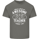 This Is What an Awesome Teacher Looks Like Mens Cotton T-Shirt Tee Top Charcoal