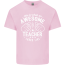 This Is What an Awesome Teacher Looks Like Mens Cotton T-Shirt Tee Top Light Pink