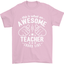 This Is What an Awesome Teacher Looks Like Mens T-Shirt Cotton Gildan Light Pink
