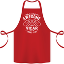 This Is What an Awesome Vicar Looks Like Cotton Apron 100% Organic Red