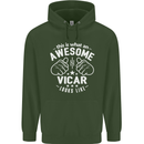 This Is What an Awesome Vicar Looks Like Mens 80% Cotton Hoodie Forest Green