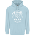 This Is What an Awesome Vicar Looks Like Mens 80% Cotton Hoodie Light Blue