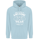 This Is What an Awesome Vicar Looks Like Mens 80% Cotton Hoodie Light Blue