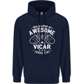 This Is What an Awesome Vicar Looks Like Mens 80% Cotton Hoodie Navy Blue